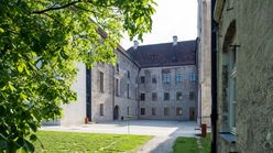 East interior courtyard between the ceremonial hall extension und prelate’s wing in Raitenhaslach.