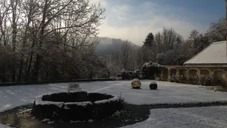 Idyllic winter atmosphere in the prelate's garden. (Picture: TUM Science & Study Center Raitenhaslach)