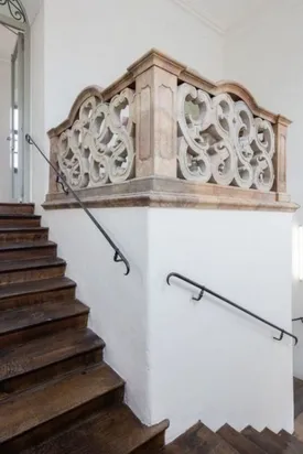 Historical stairway to the Gartenstöckl at the TUM Science and Study Center Raitenhaslach.