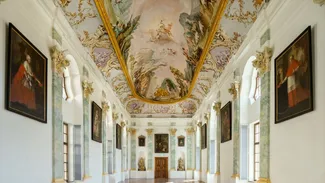 Die Aula maior, der Festsaal des ehemaligen Klosters Raitenhaslach