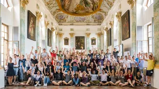 Gruppenfoto während dem IGSSE-Forum 2019 im Festsaal des TUM Akademiezentrums Raitenhaslach.